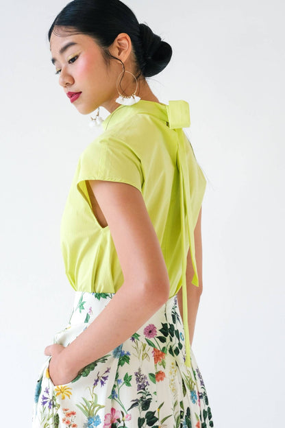 Lime High Neck Top