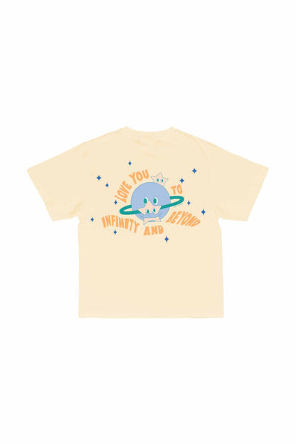 Love You To Infinity And Beyond Sand Oversized Tee