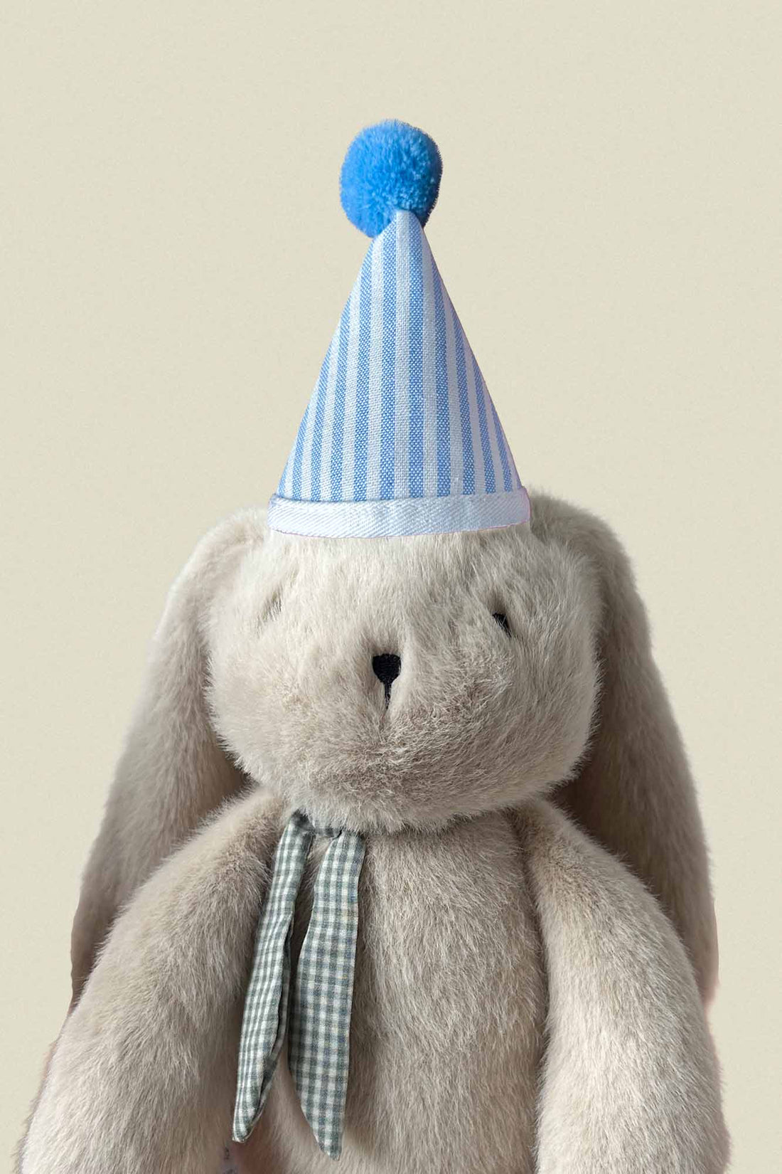 Mini Plush Party Hat Blue Stripes