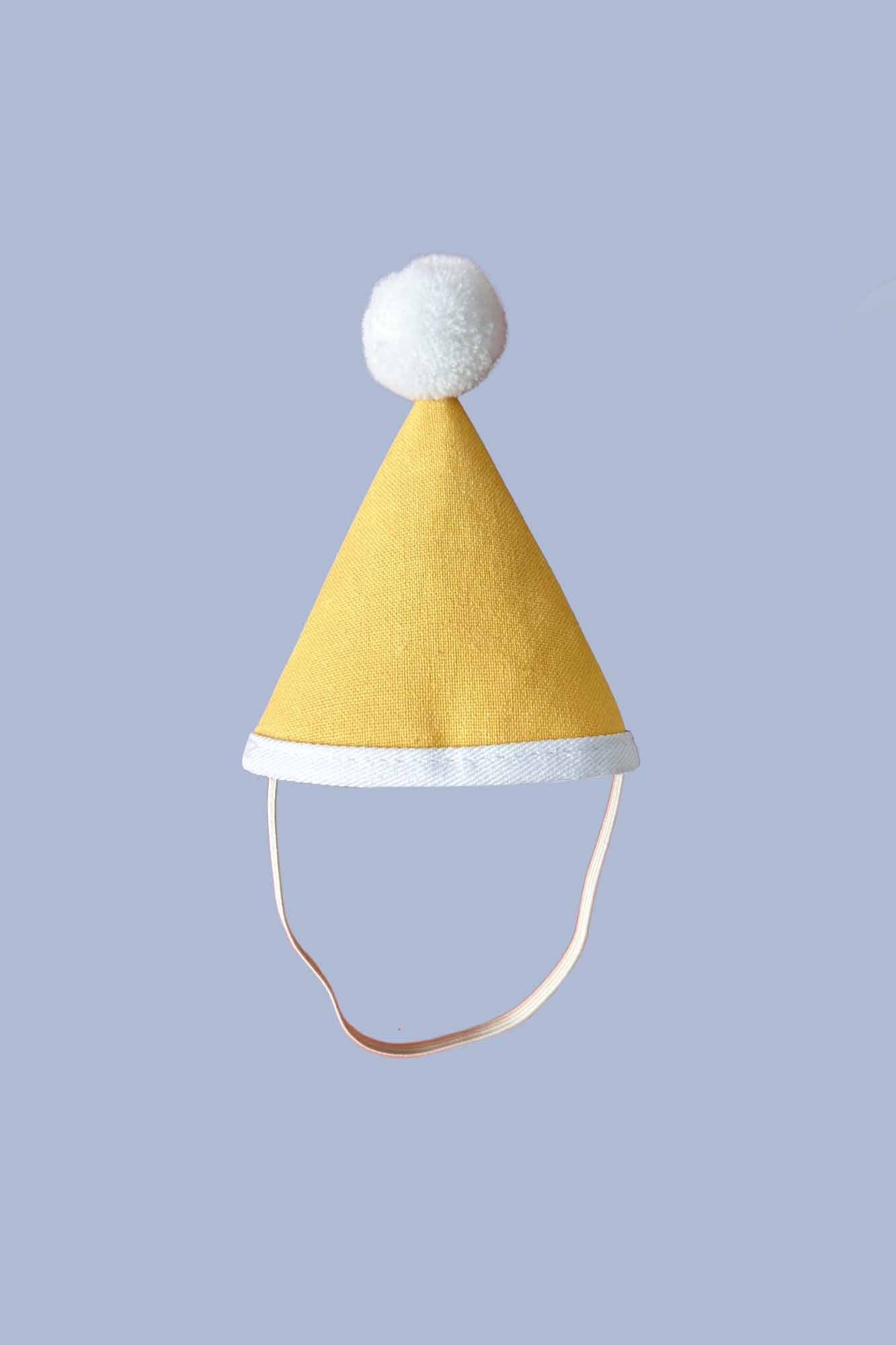 Mini Plush Party Hat Yellow