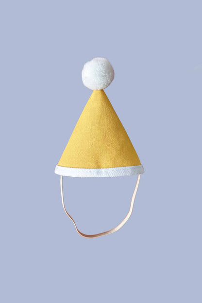 Mini Plush Party Hat Yellow