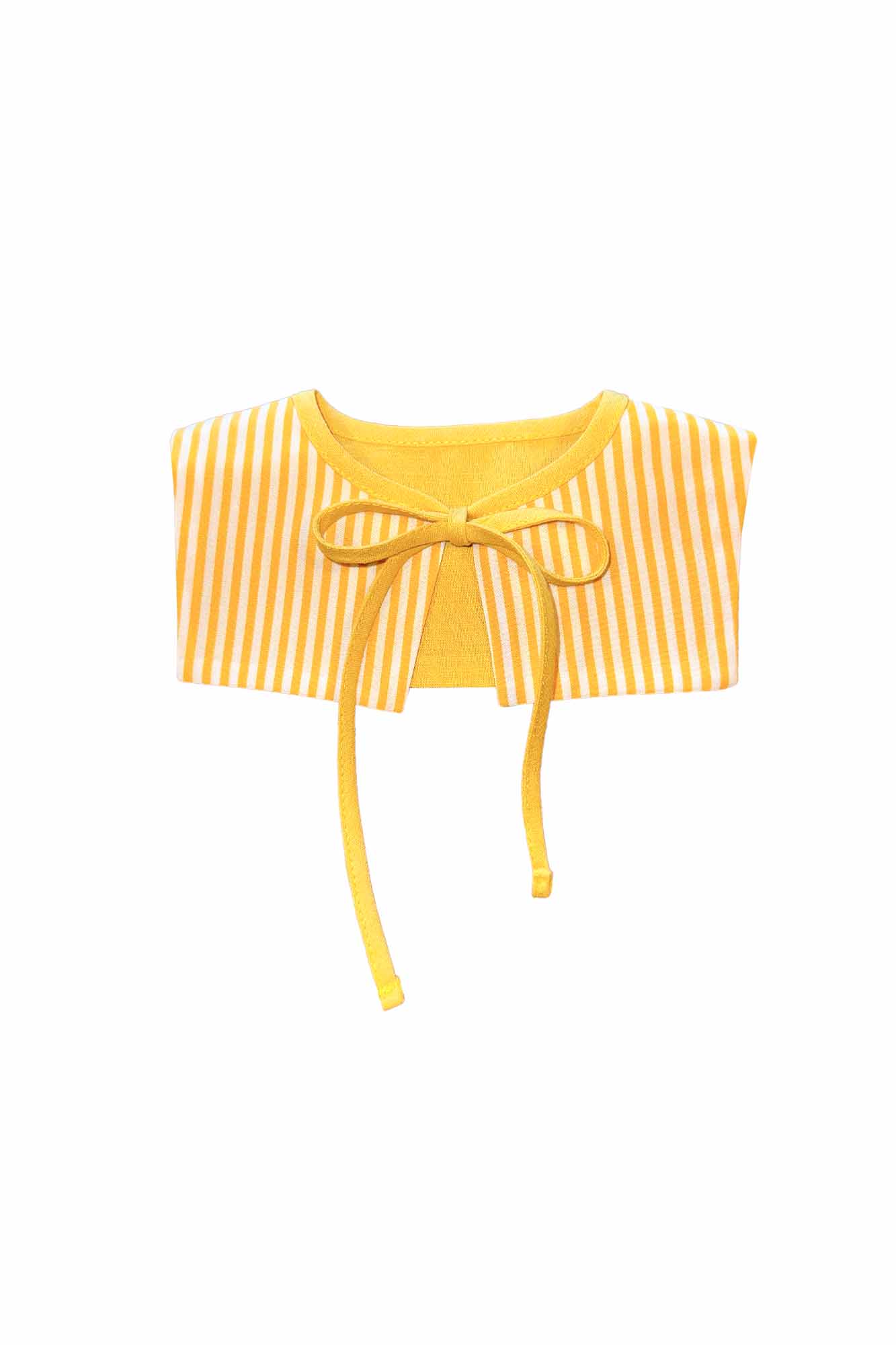 Mini Striped Yellow Reversible Square Collar