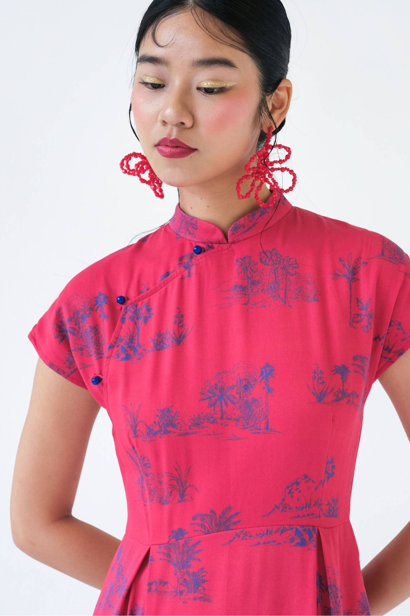 Modern Toile Cheongsam