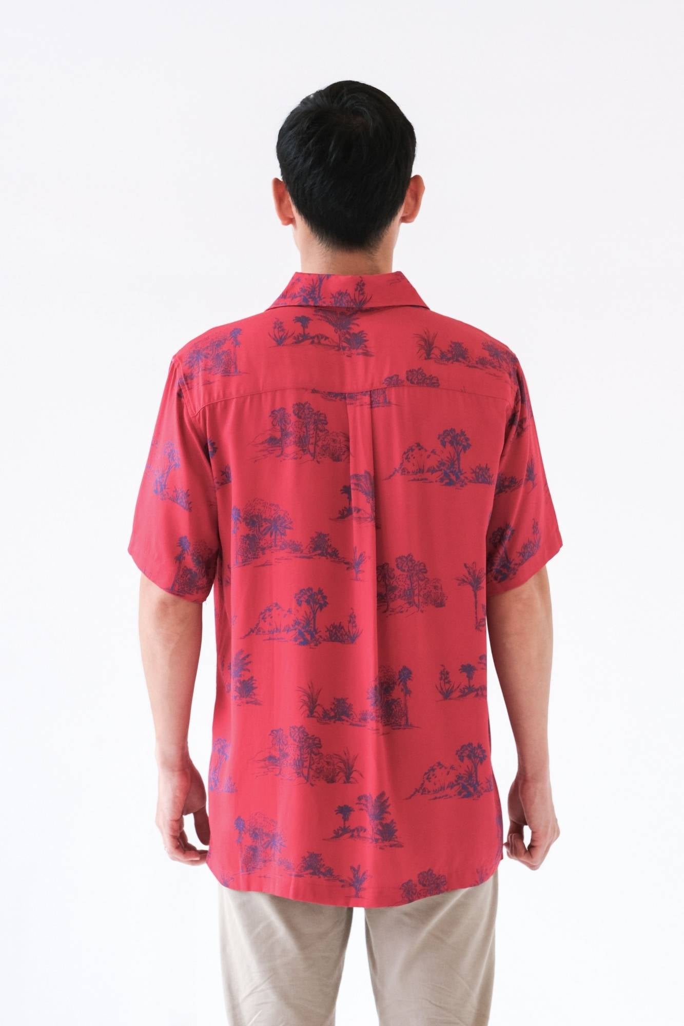 Modern Toile Mens Collared Shirt