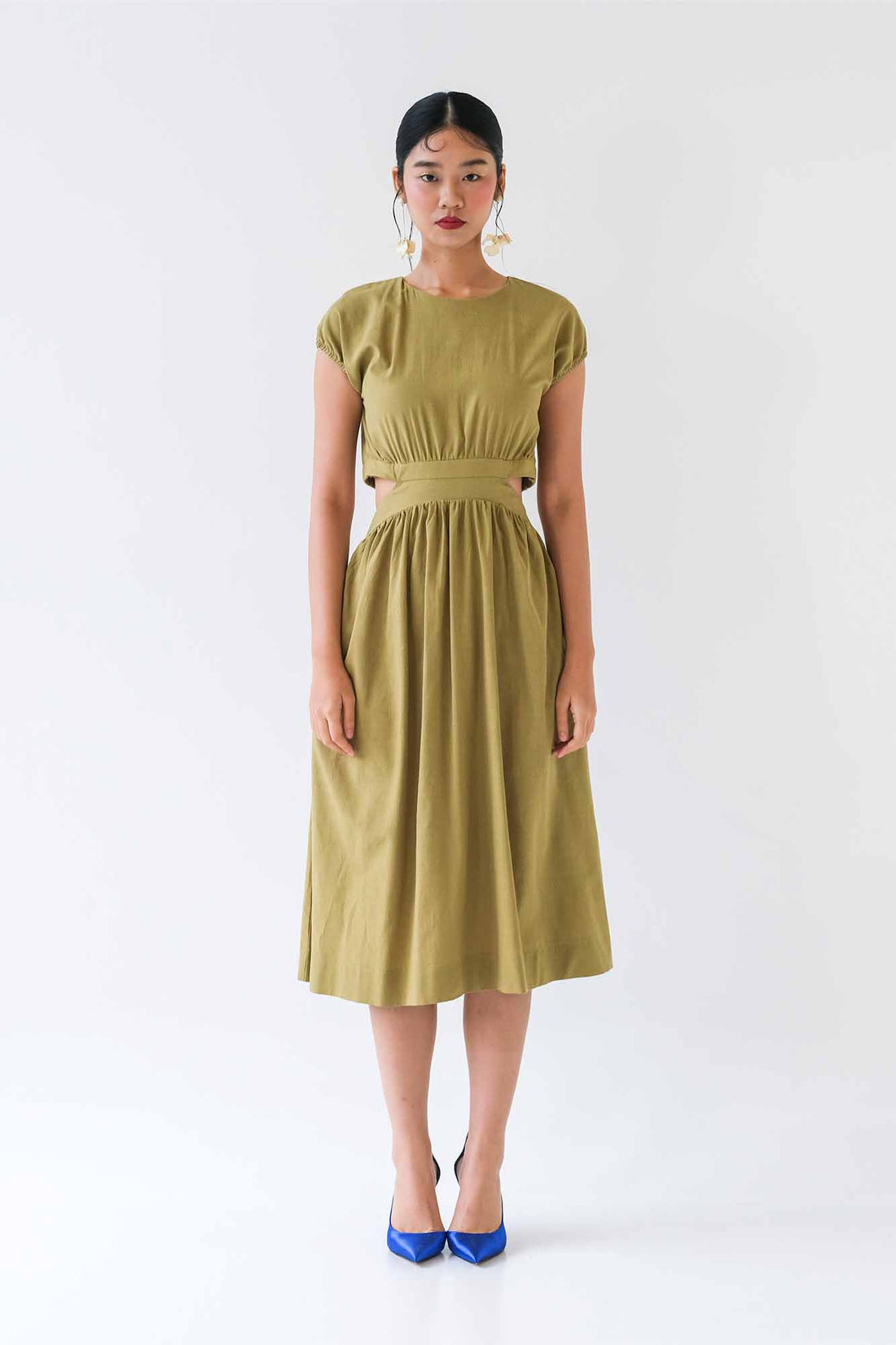 Olive Cutout Dress