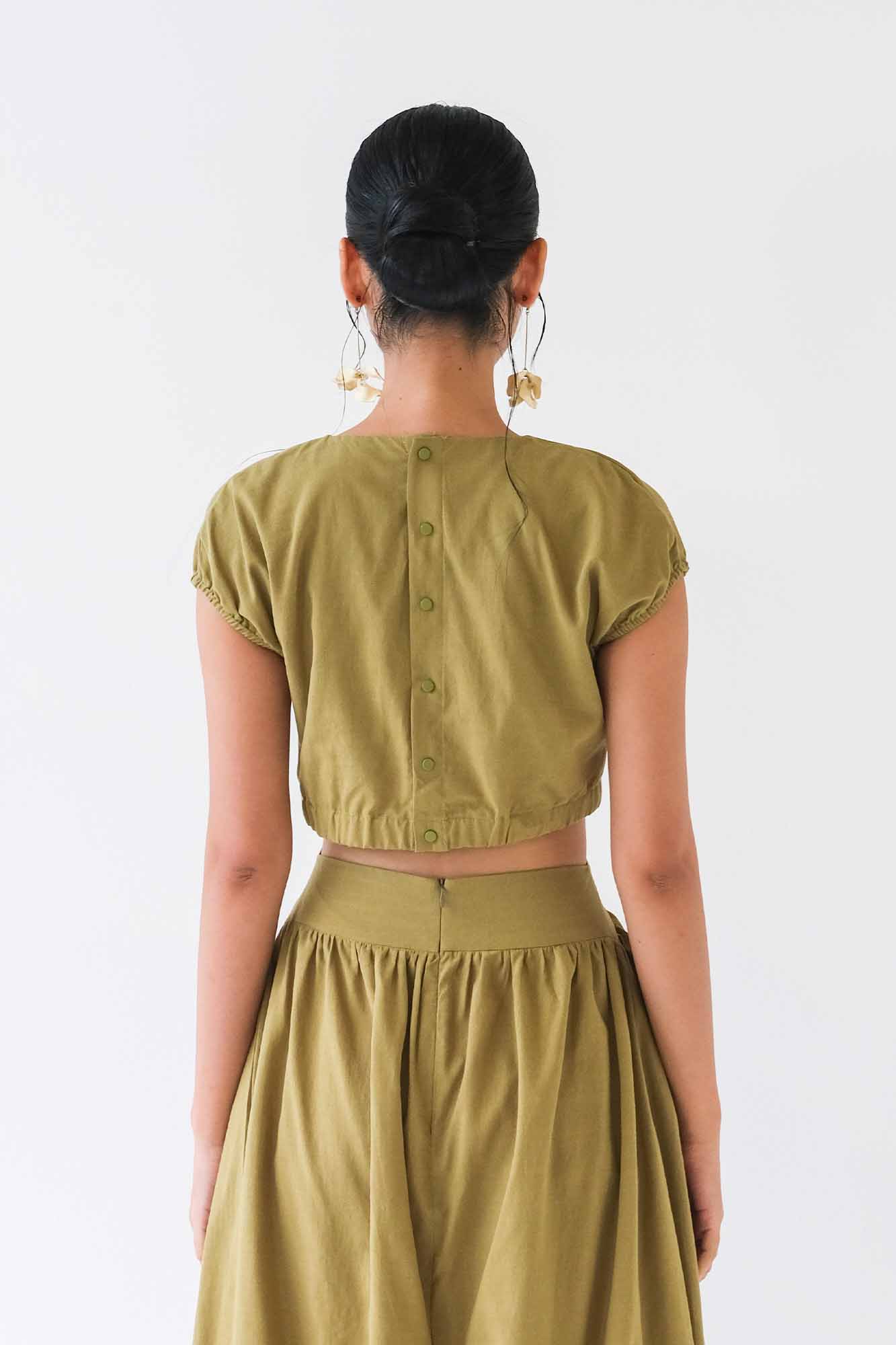 Olive Cutout Dress