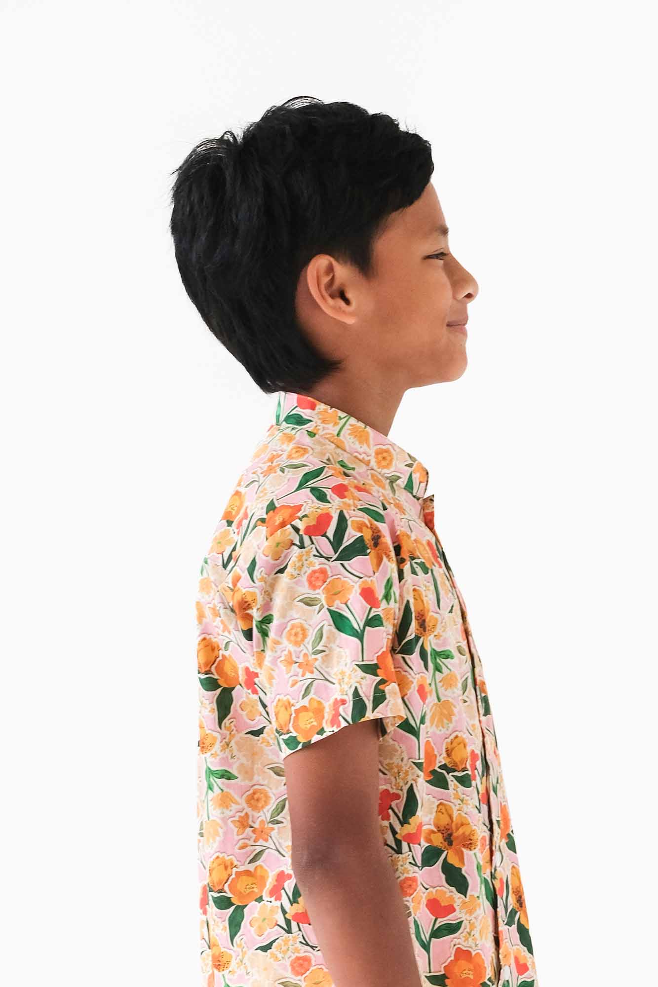 Orange Collage Mandarin Shirt