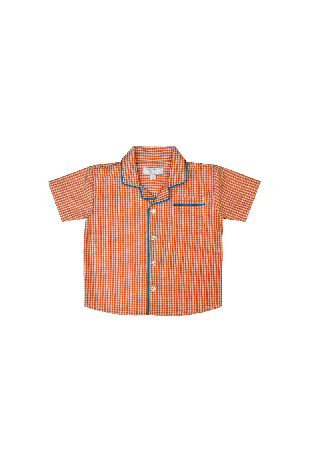 Orange Plaid Relaxed Shirt