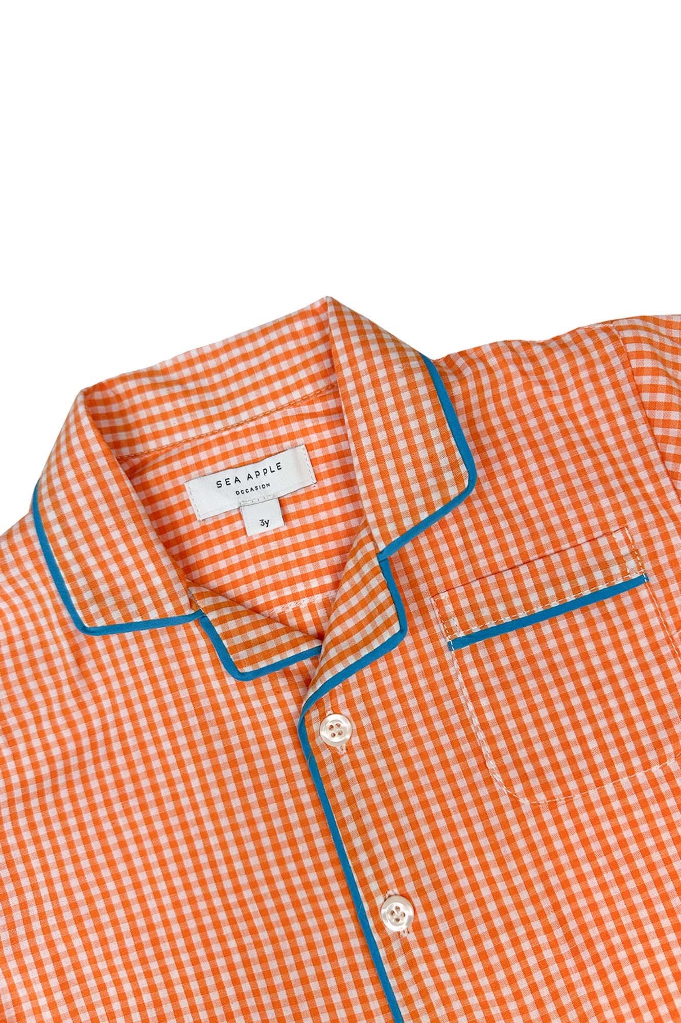 Orange Plaid Relaxed Shirt