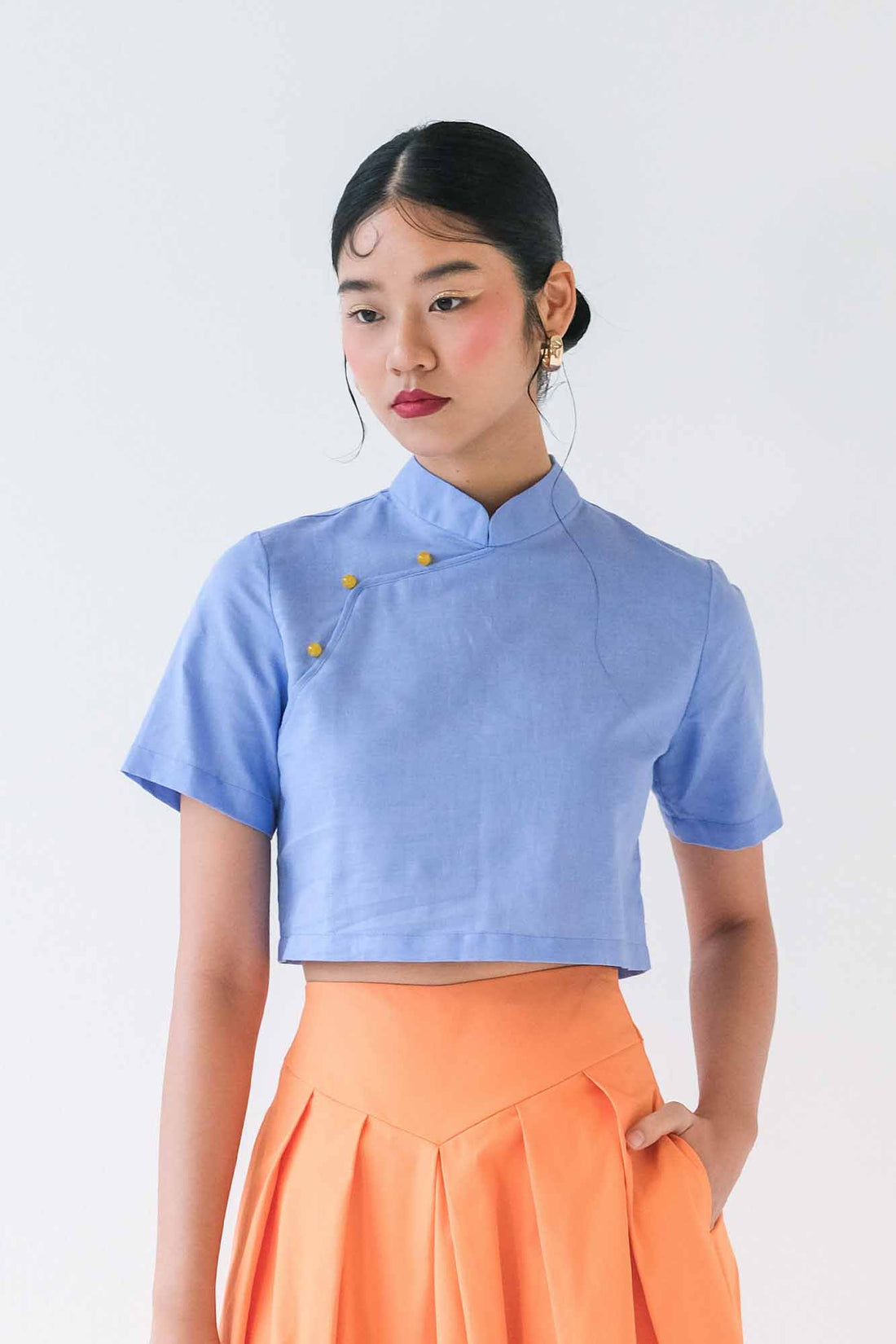 Periwinkle Cheongsam Top