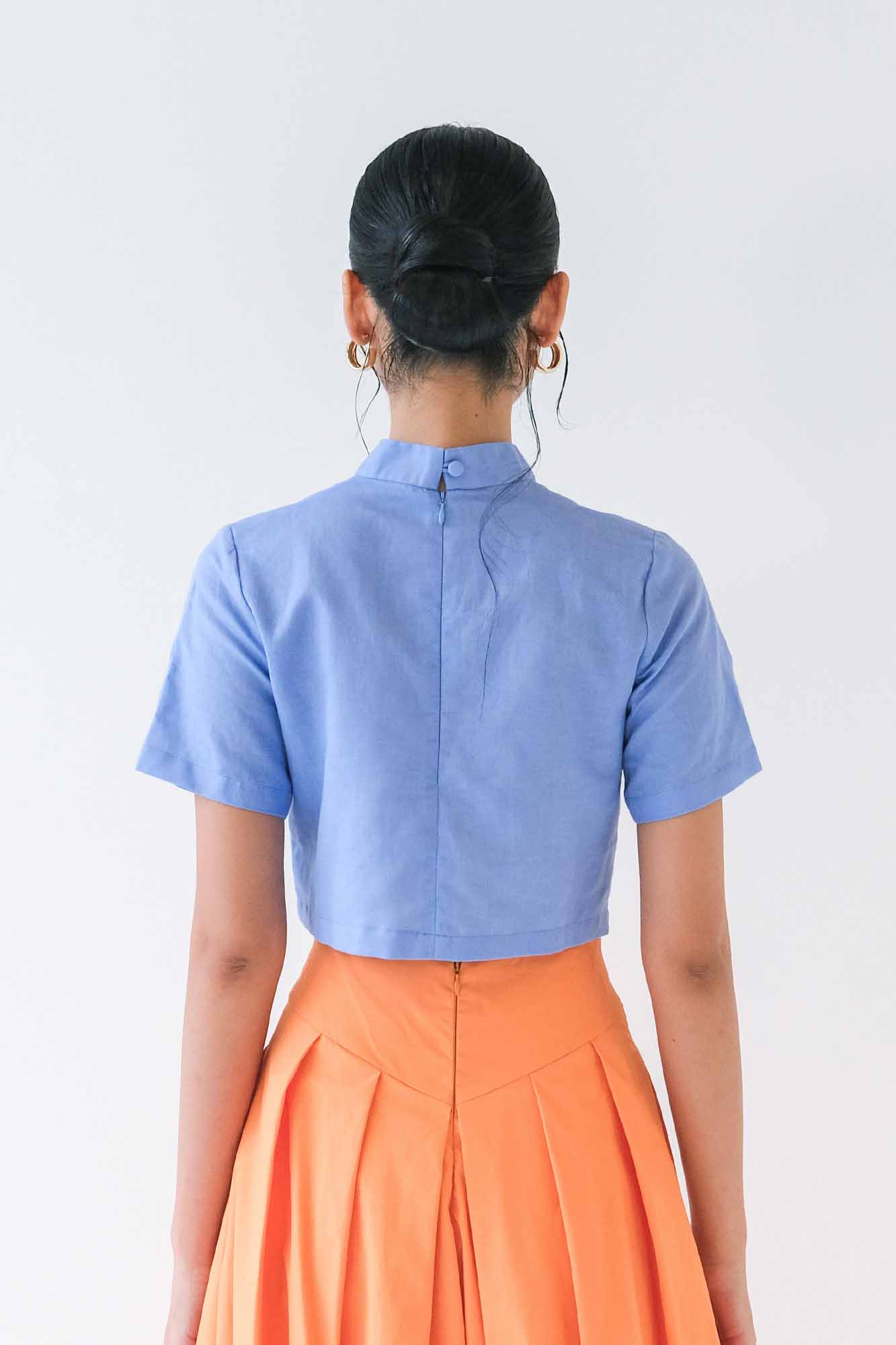 Periwinkle Cheongsam Top