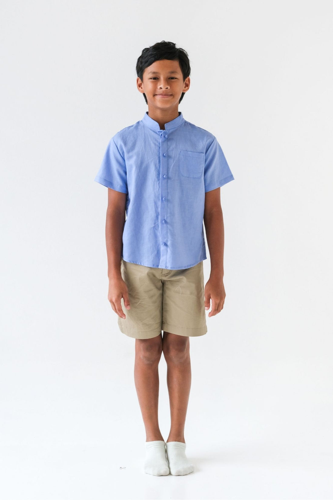 Periwinkle Mandarin Shirt