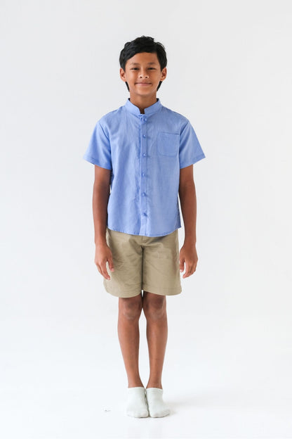 Periwinkle Mandarin Shirt