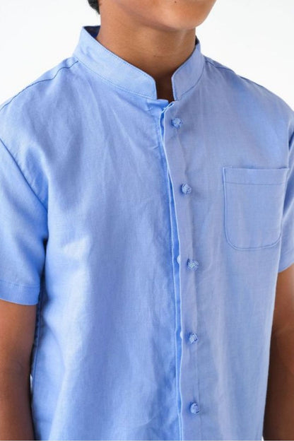 Periwinkle Mandarin Shirt