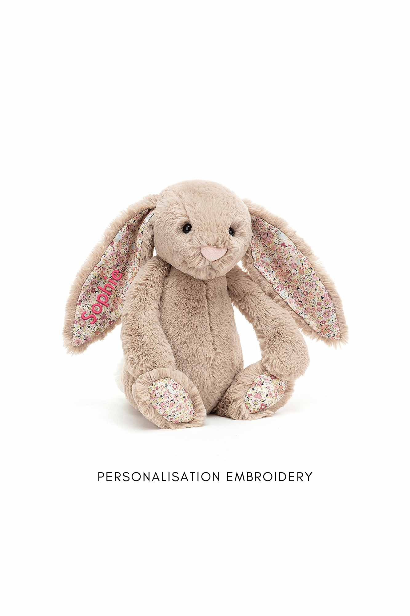 Personalisable Jellycat Blossom Bea Beige Bunny Medium