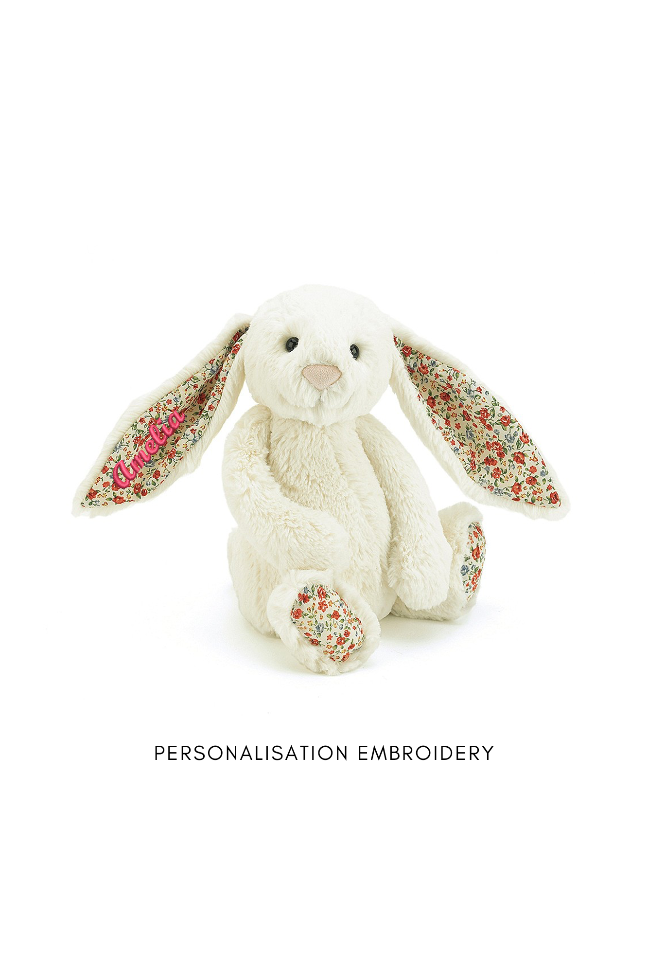 Personalisable Jellycat Blossom Cream Bunny Medium