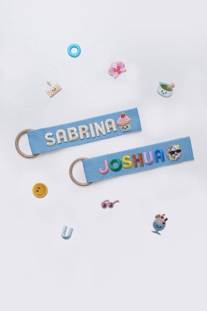 Personalisable Sky Blue Name Tag