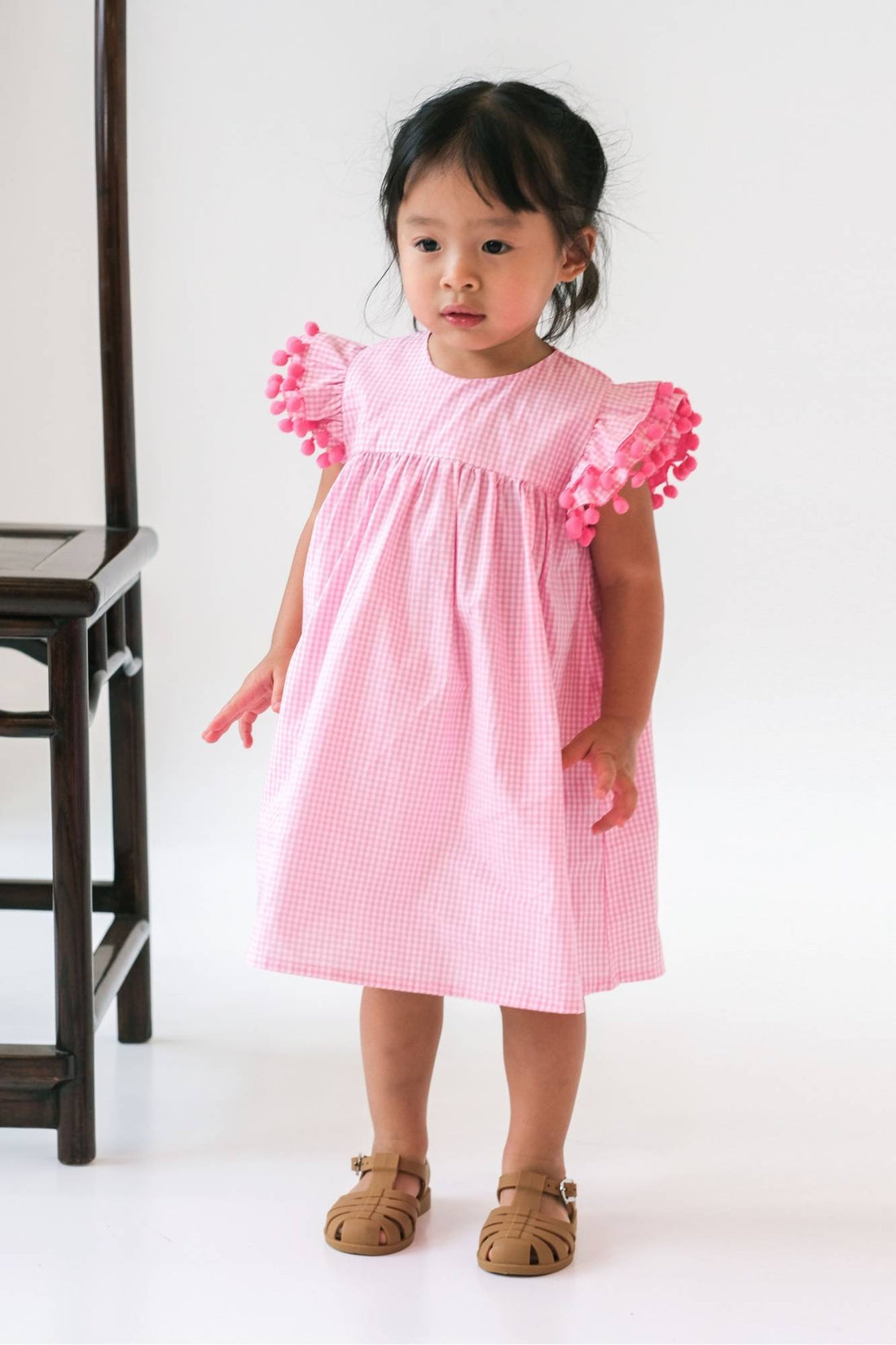 Pink Check Alison Baby Cheongsam