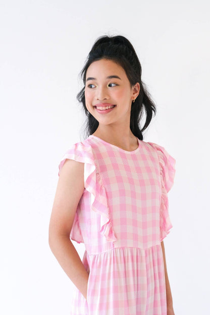 Pink Gingham Tweens Holly Jumpsuit