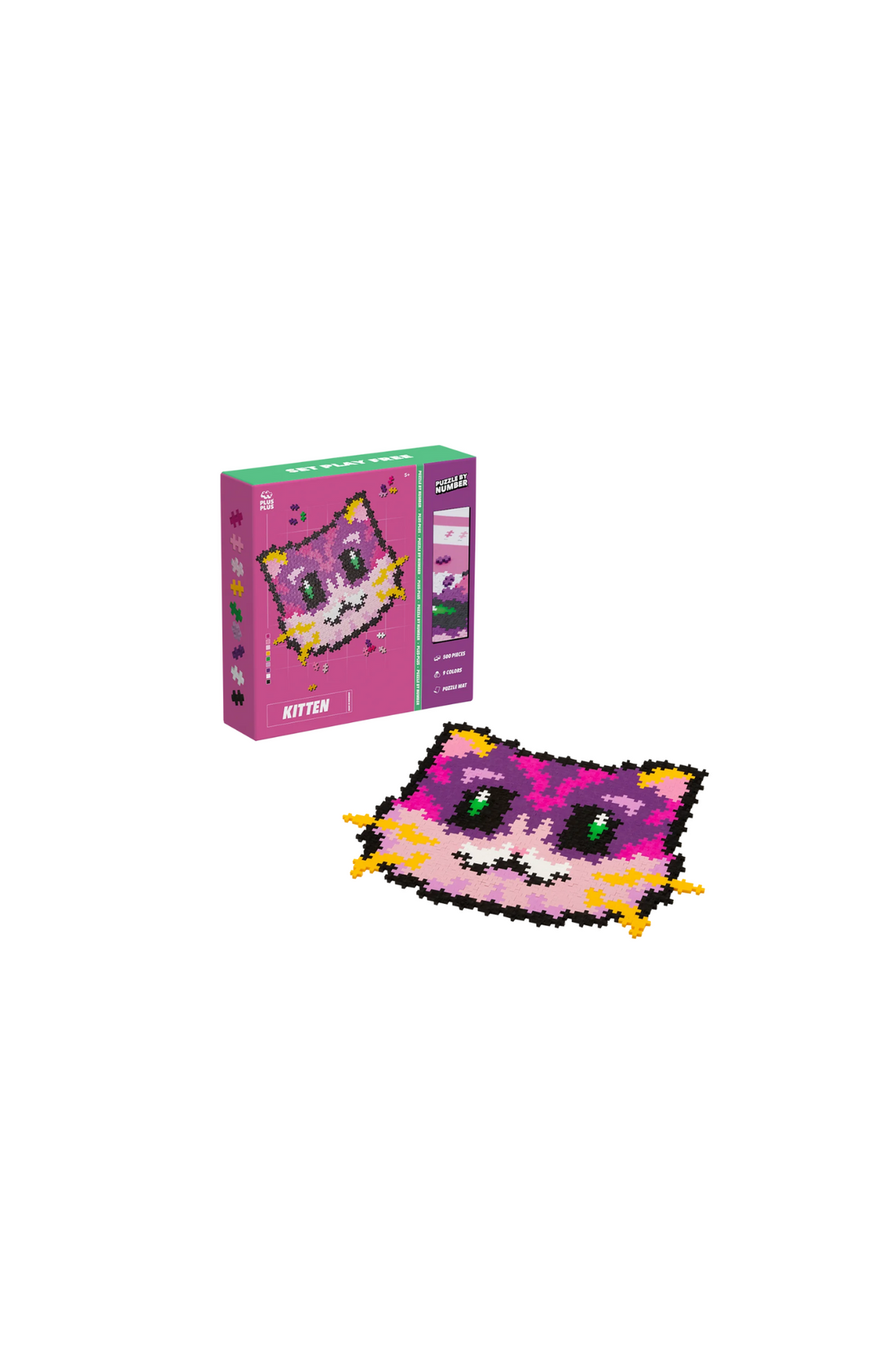 PLUS-PLUS Puzzle By Number Kitten 500 pieces