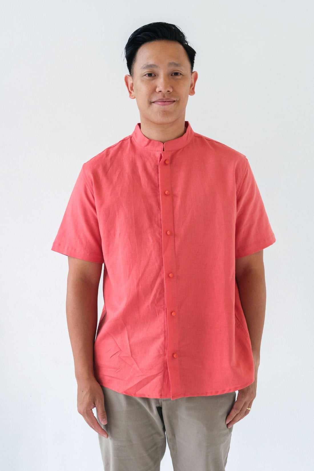 Poppy Mens Mandarin Shirt