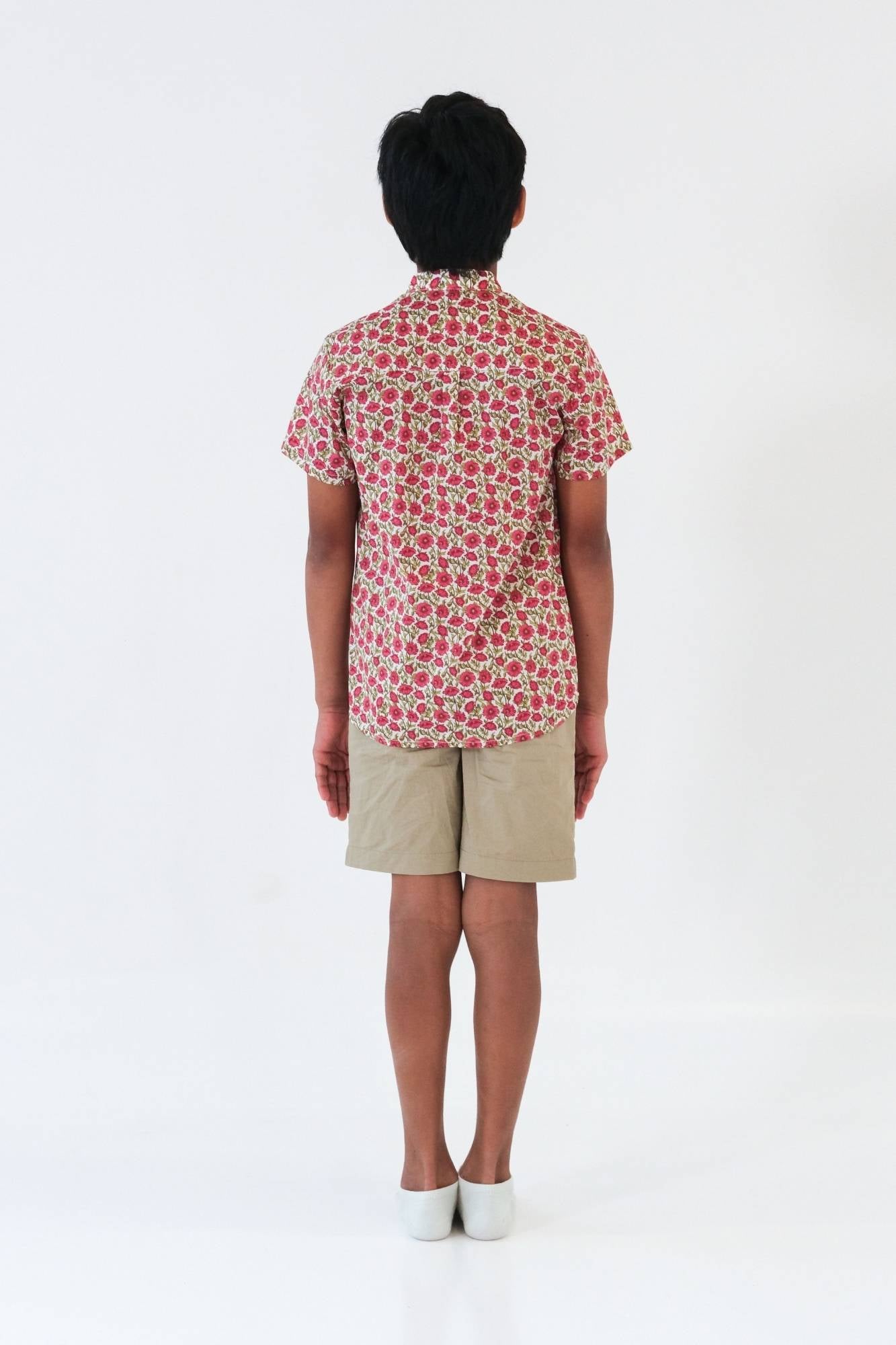 Red Azalea Liberty Mandarin Shirt