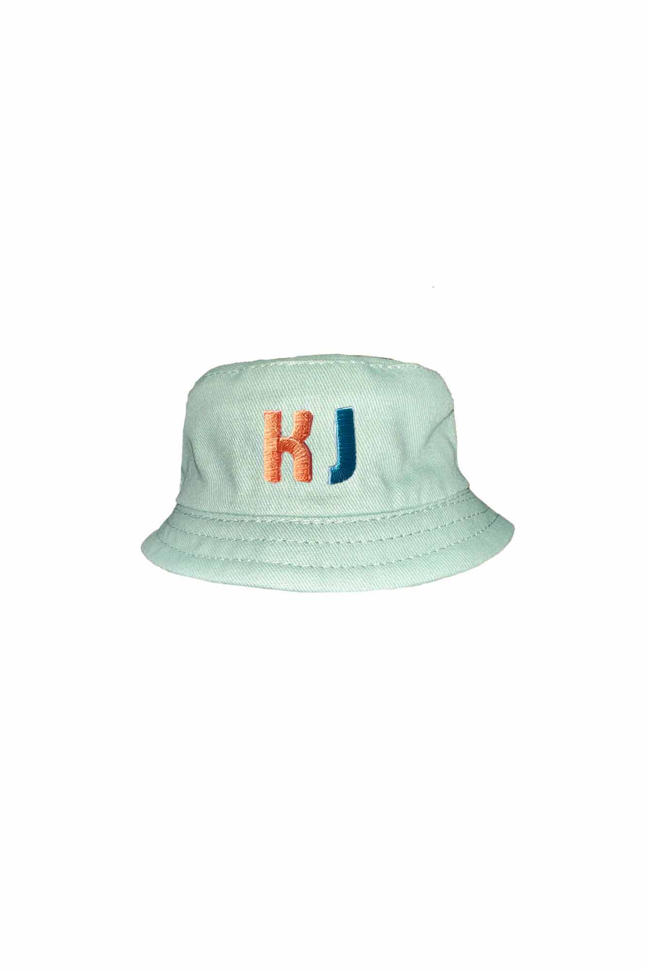 Mini Striped Sage Reversible Bucket Hat