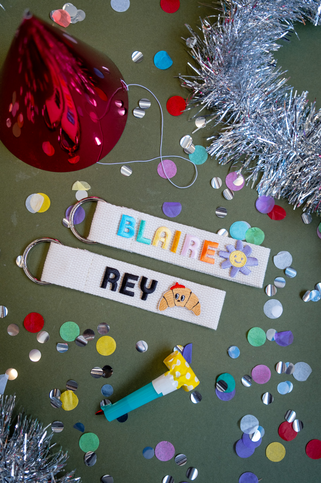 Personalisable Silver Cream Name Tag