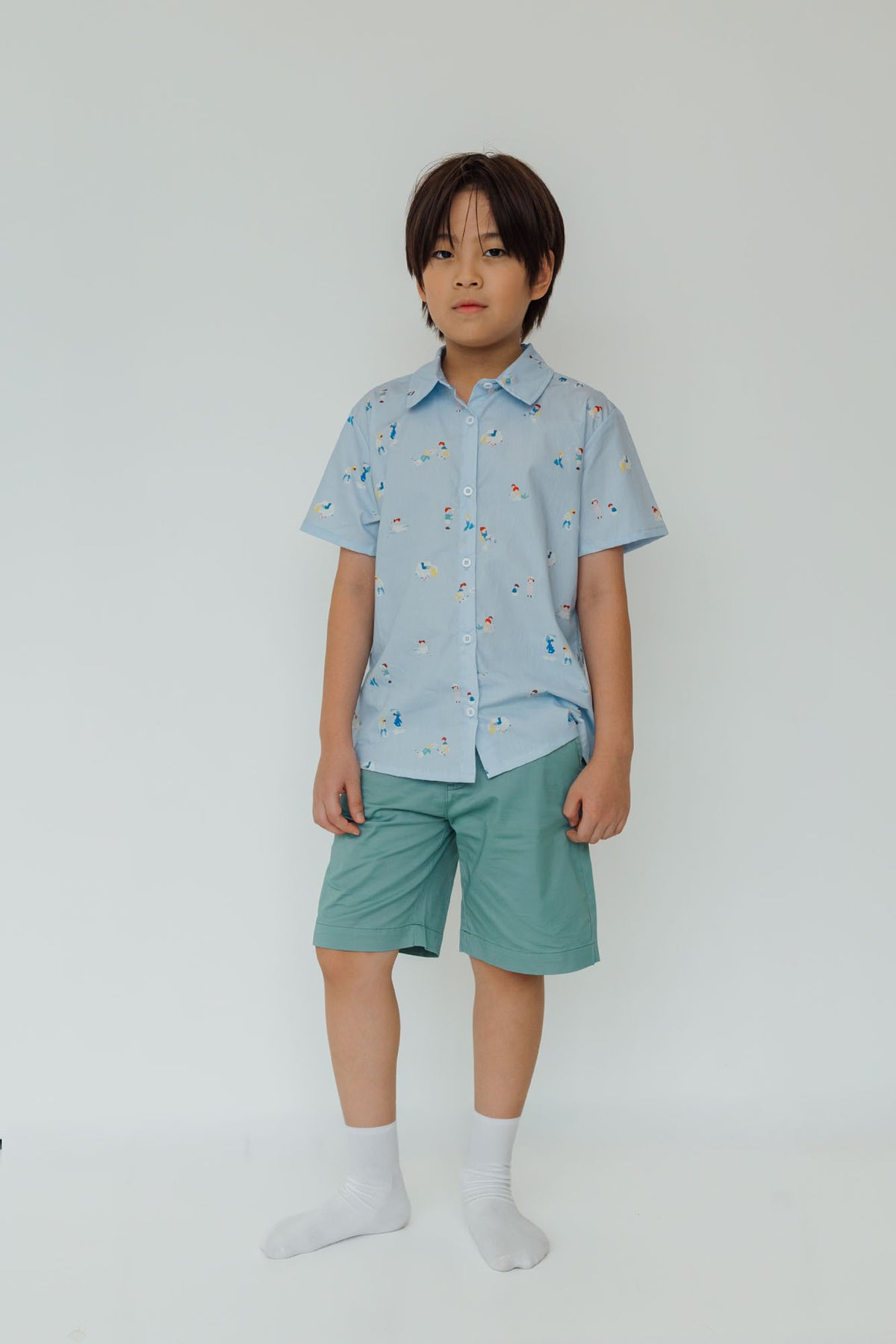 Simple Joys Collared Shirt - Mist
