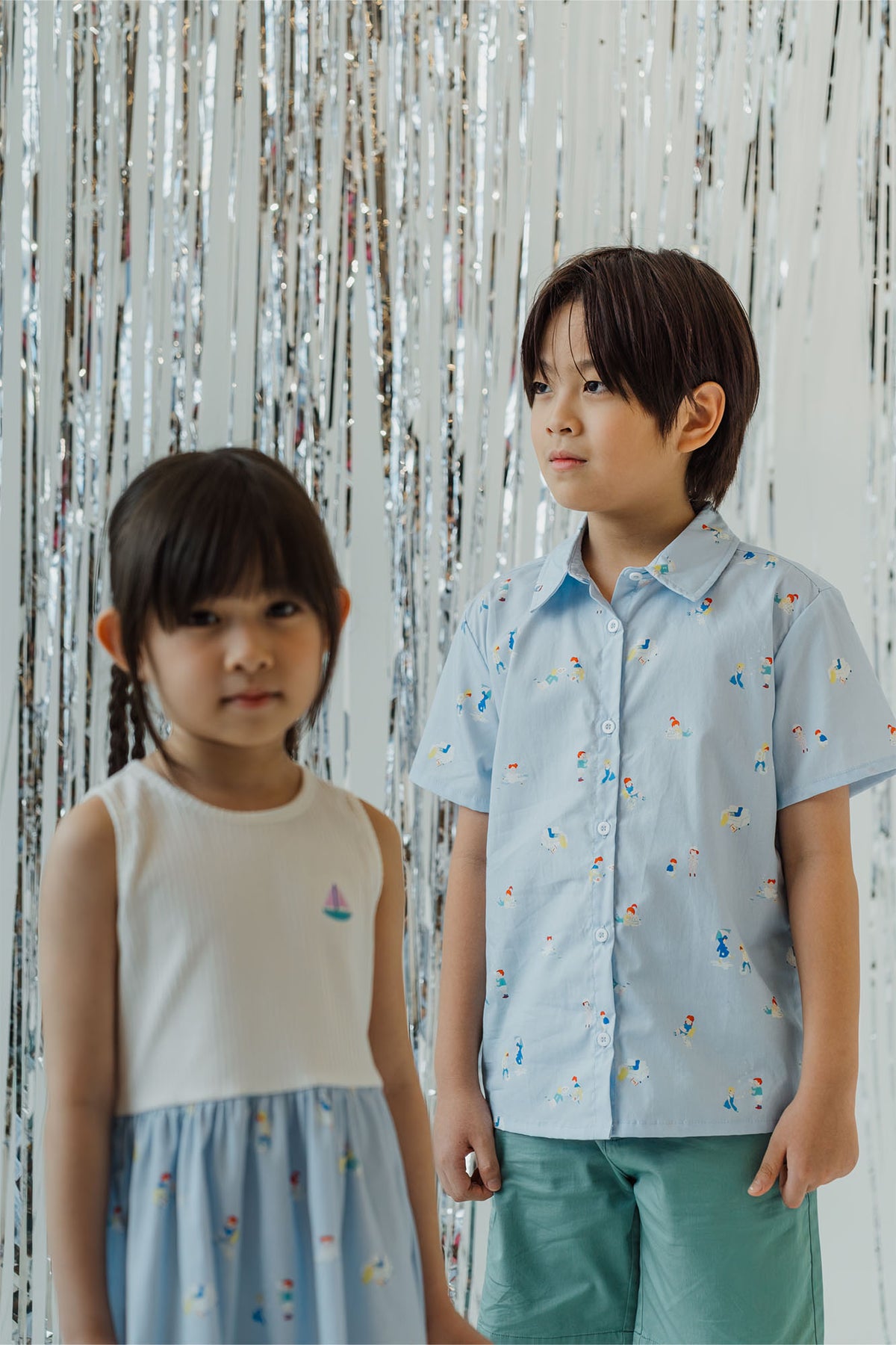 Simple Joys Collared Shirt - Mist