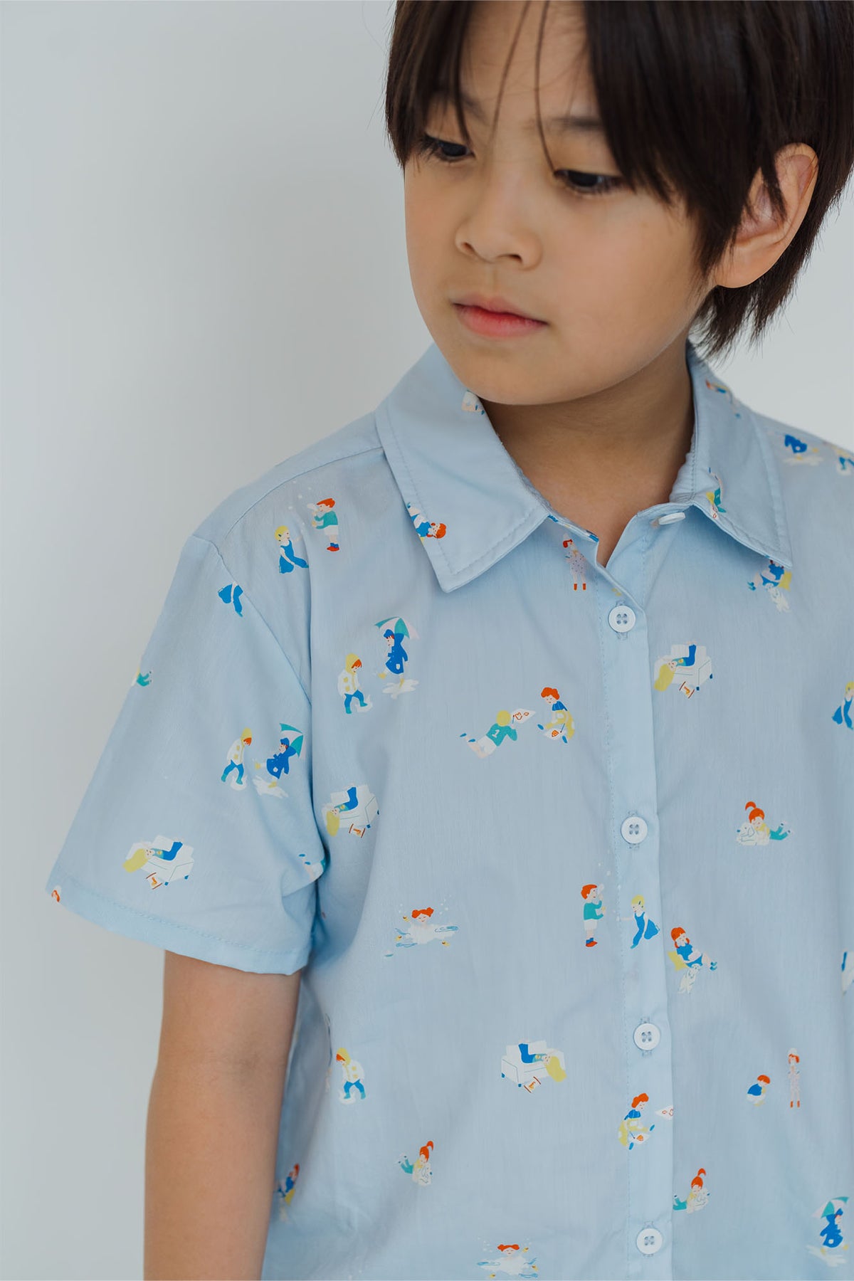 Simple Joys Collared Shirt - Mist