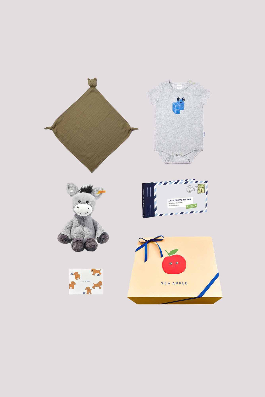 Personalisable Baby Boy Slate Gift Set