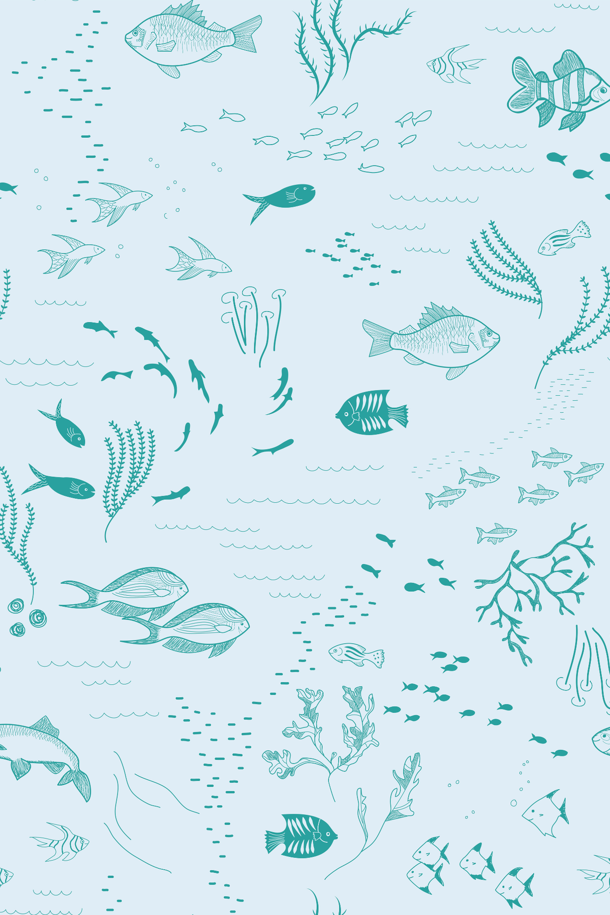 Something Fishy Tshirt - Sky