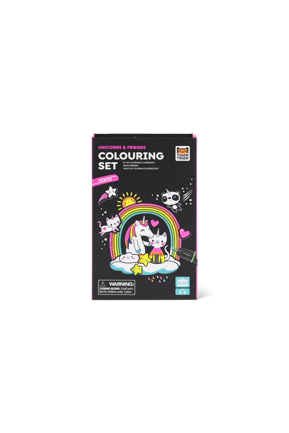 TIGER TRIBE NEON COLOURING SET - UNICORNS & FRIENDS