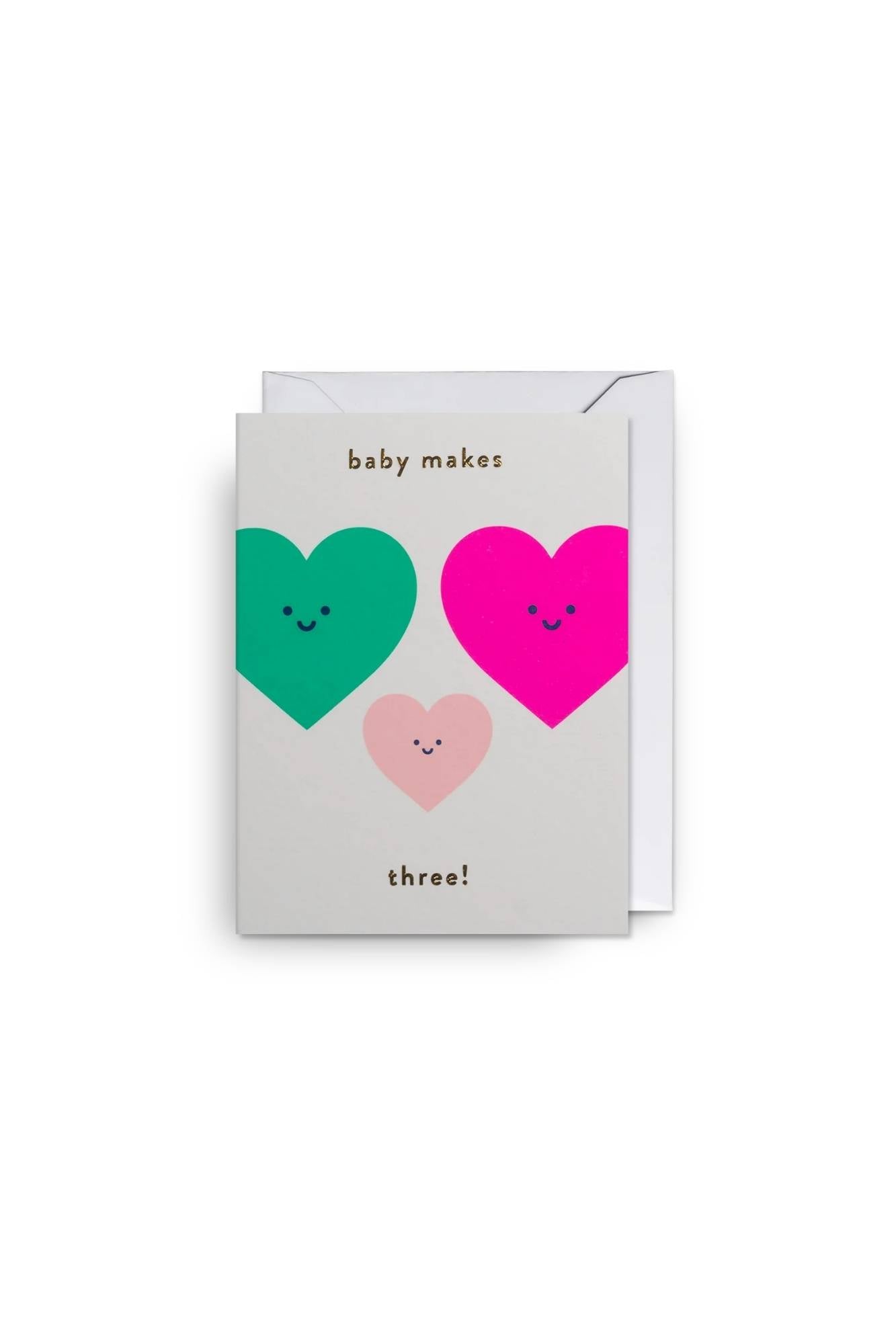 Baby Makes Three Mini Card