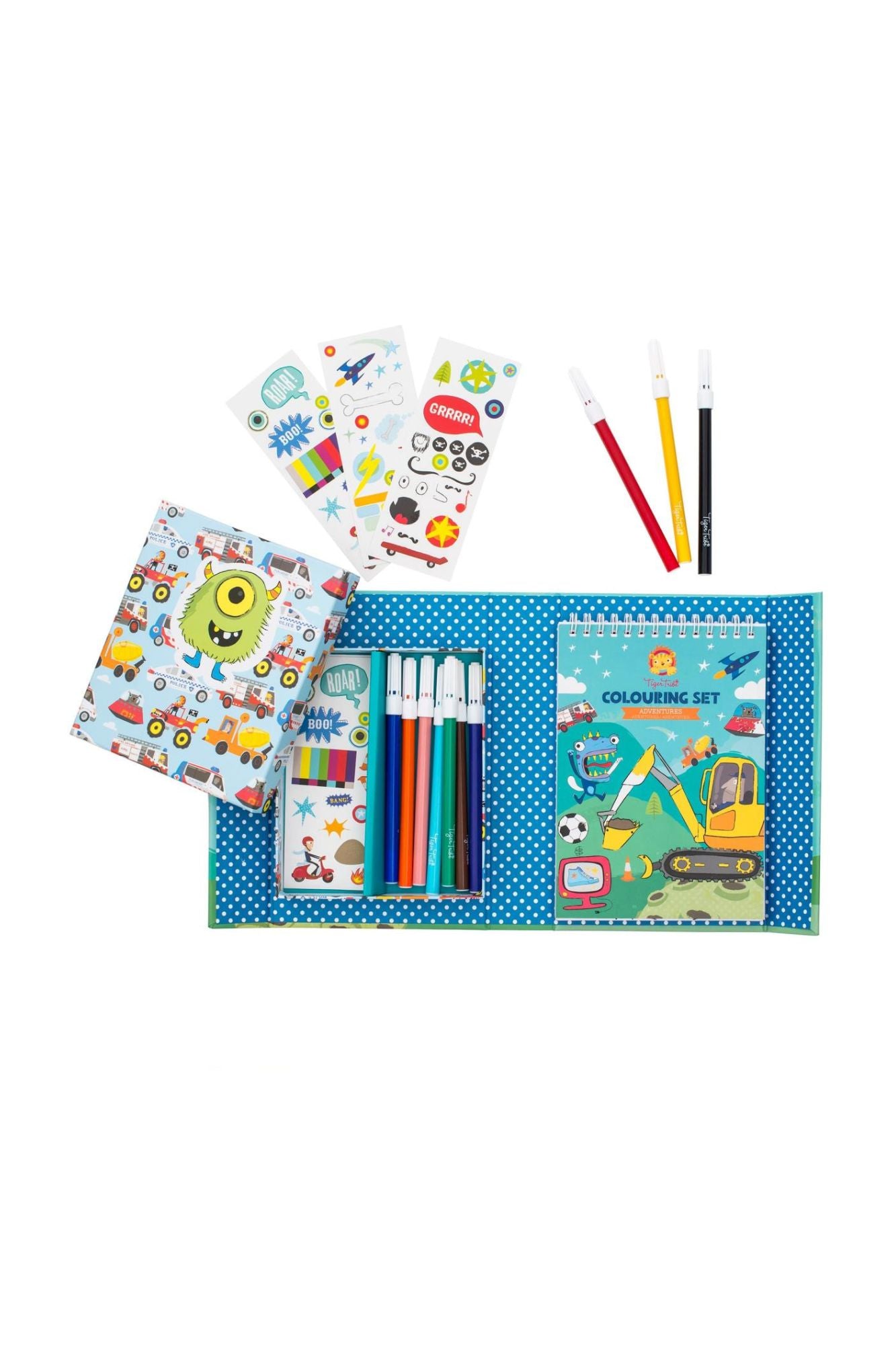 TIGER TRIBE COLOURING SET BOYS FAVOURITES