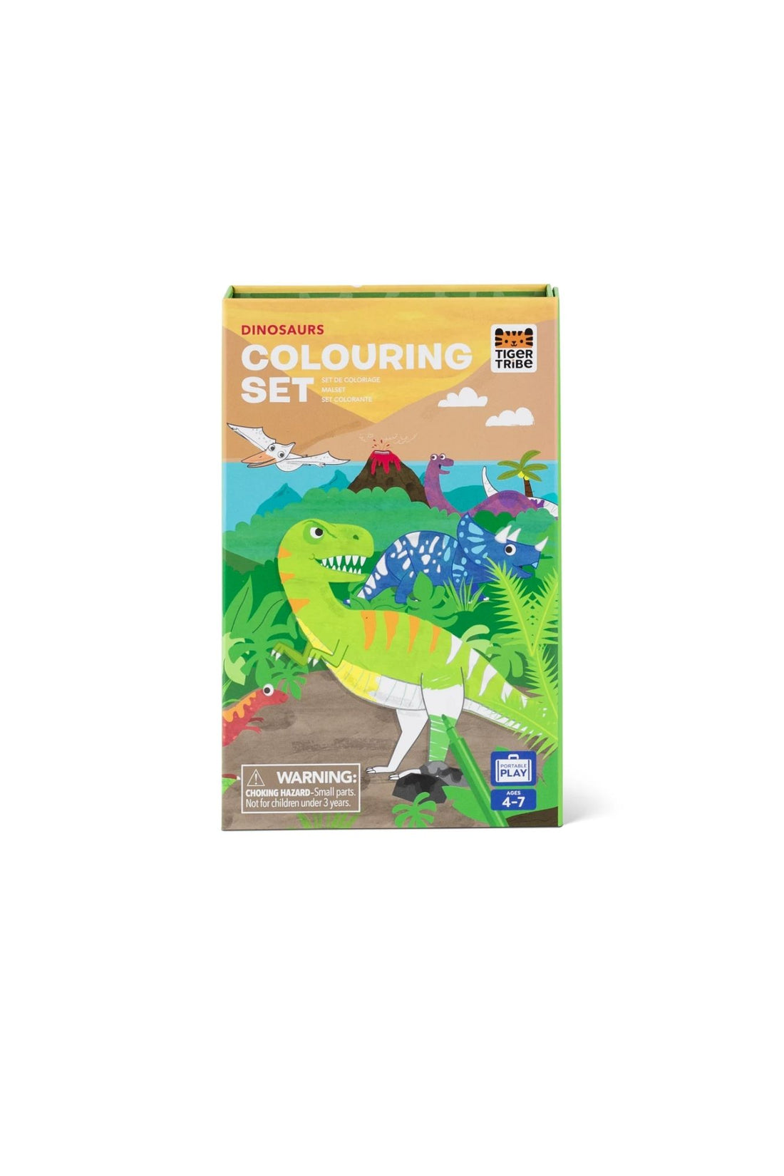 TIGER TRIBE COLOURING SET DINOSAUR