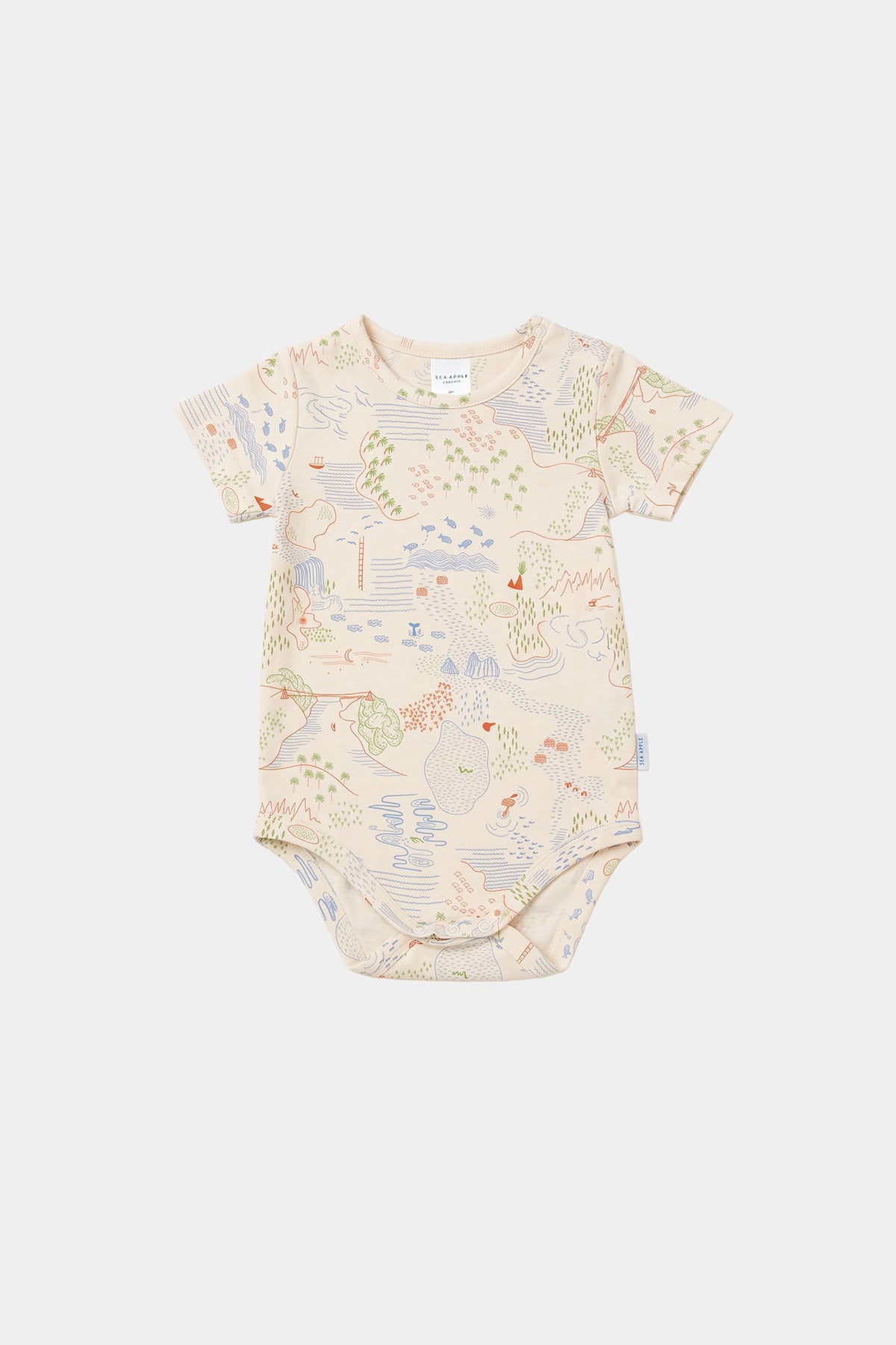 Treasure Map Onesie - Ivory