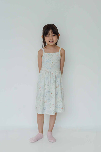 Treasure Map Straps Dress - Ivory