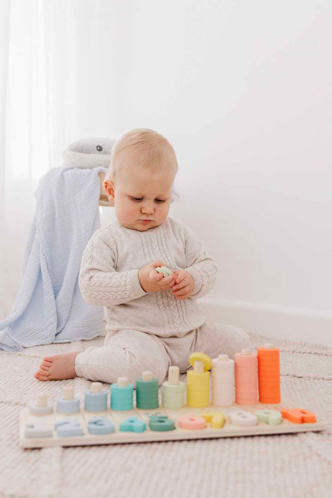 Bubble Wooden Numbers & Blocks Counting Set