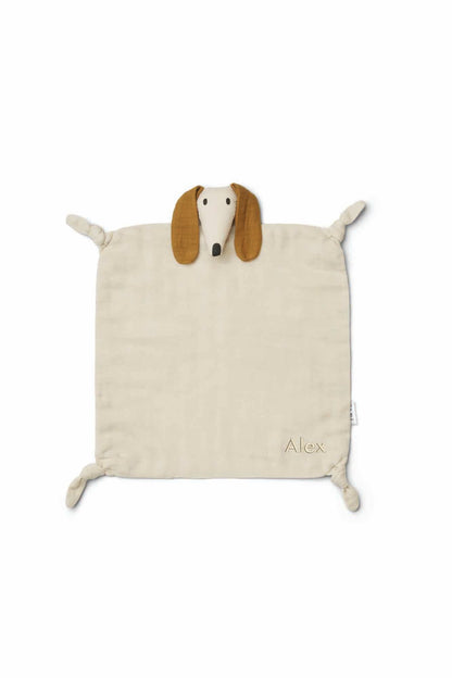 Personalisable Liewood Dog Sandy Mix Agnete Cuddle Cloth