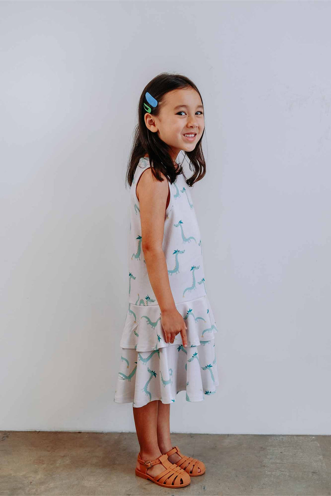 Dragon Walk Two Tiered Sleeveless Dress