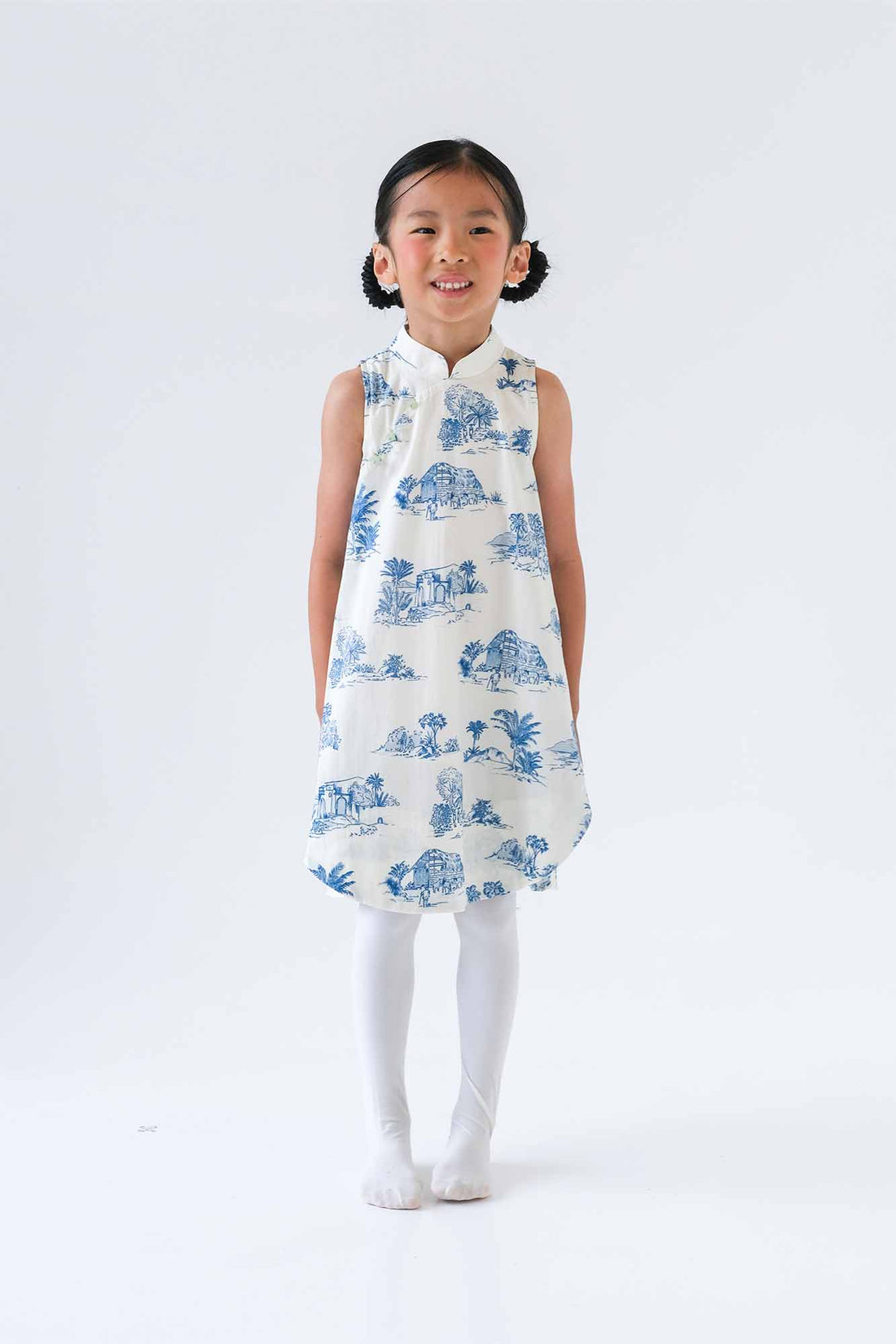 Blue Toile Alex Cheongsam