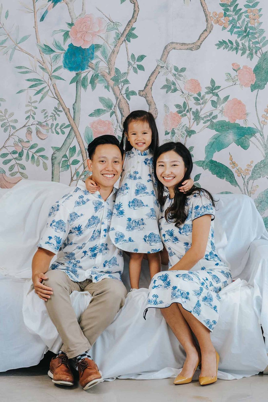 Blue Toile Alex Cheongsam