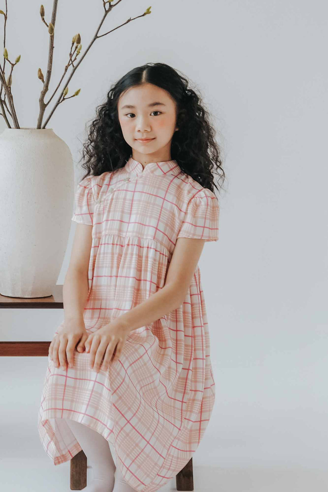 Rose Plaid Emma Cheongsam