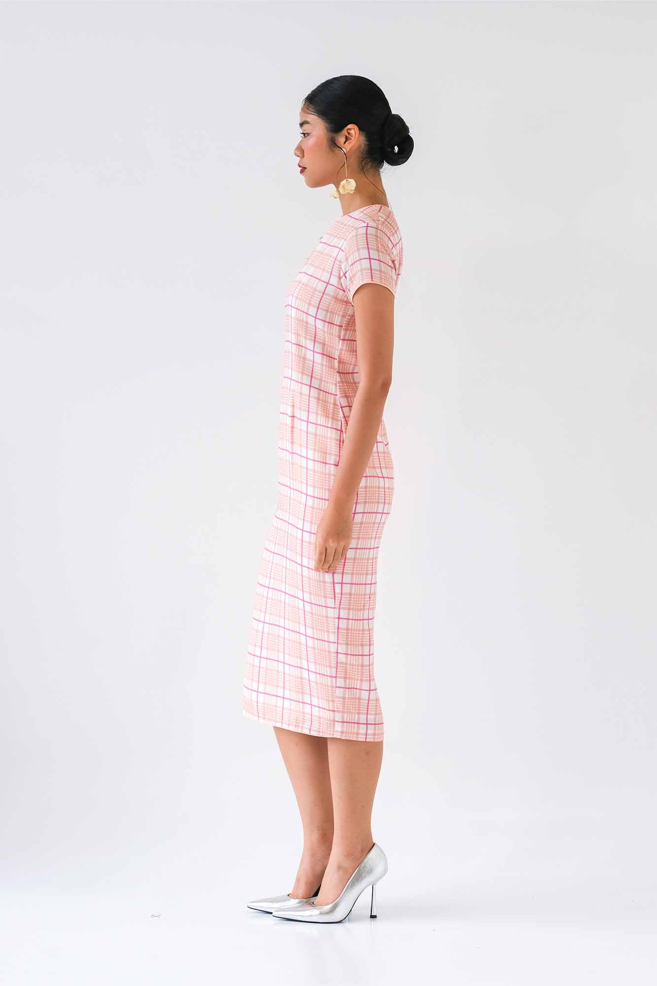 Rose Plaid Button Down Cheongsam