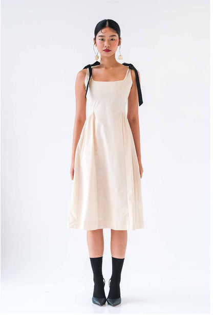 Foxglove Shoulder Tie Dress