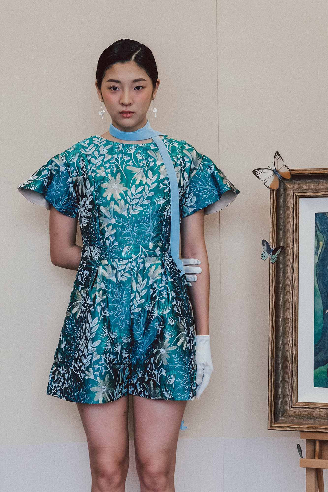 Seaside Garden Jacquard Playsuit