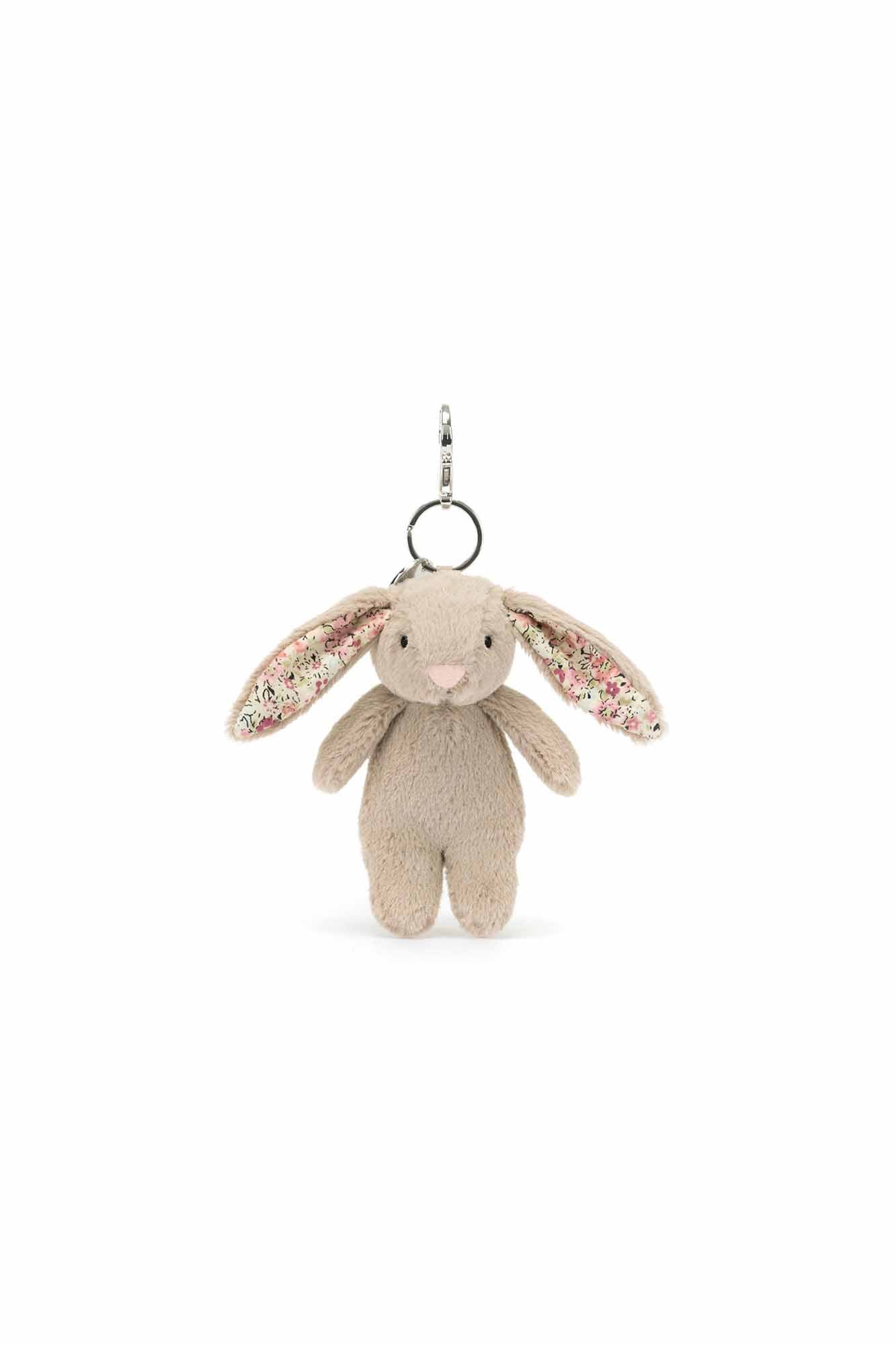 Personalisable Jellycat Blossom Bunny Bag Charm Beige