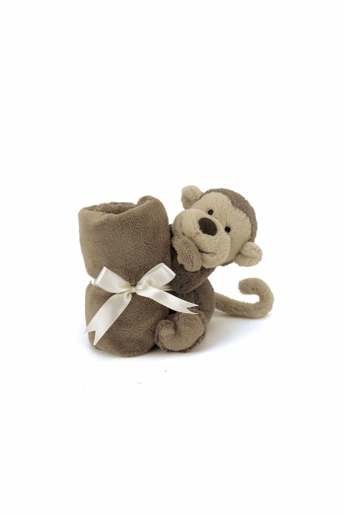 Personalisable Jellycat Bashful Monkey Soother Sea Apple